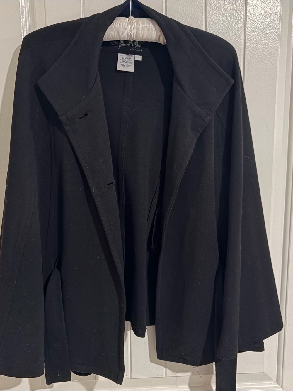 Live a Little Black Open-Front Blazer
